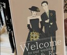 結婚式に！大人可愛いウェルカムボードを描きます 繊細タッチで描くそっくりでオシャレなウェルカムボード♡ イメージ3