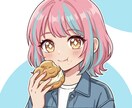 キラっと瞳！印象アイコン/イラスト描きます SNSで目を惹く！キラキラの瞳と透明感溢れる愛されミニキャラ イメージ2
