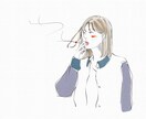 ゆるい雰囲気の女の子を描きます カラー、モノクロ、写真を元にした似顔絵等もOK イメージ4