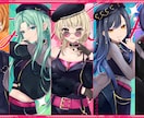 歌ってみた・ボカロMV用イラスト制作します 表情差分2種まで追加料金不要！オリジナルデザインも可能！ イメージ10