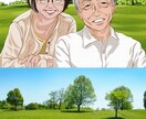 漫画、イラスト風に似顔絵を描きます 写真の幸せな雰囲気をそのままに似顔絵を描きます。 イメージ3