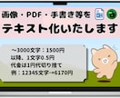 画像・PDF・手書きの文字をテキスト化いたします 誤字・脱字がないよう丁寧に入力させていただきます イメージ1