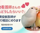 動物看護師の悩み全般、獣医師が電話で相談にのります 飼い主様の対応・人間関係・キャリアの悩みをお聞きします！ イメージ1
