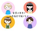 商用◎髪と服の再現度高めのシンプルアイコン描きます ゆるカワでシンプルだけど個性を出せるアイコン♪ イメージ5