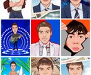 様々な似顔絵作成します 似顔絵に付加価値の付いたデザインを作成します イメージ1
