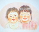 やさしい笑顔のふんわり似顔絵描きます 見るだけで癒される♡色鉛筆とパステルで描くほっこり似顔絵 イメージ4