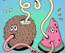 あなたの為の、オリジナルのイラストを描きます シュールなテイストでオリジナルのイラストを描いています。 イメージ3