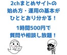 2ちゃんねるまとめの初め方・運営の基本を教えます 最安価格！質問し放題！1時間ビデオチャットできます イメージ1
