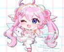 細かい部分もキュートに描画！ミニキャラ描きます グッズや似顔絵など使用用途多数★ イメージ5
