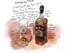 一枚のお酒を描きます お酒好きの方への一枚の記念にどうぞ。 イメージ2