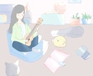 お部屋に可愛い生き物がいるイラストを描きます お部屋だけorキャラクターだけのイラストも可 イメージ1