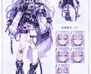 キャラデザ、立ち絵を描きます 立ち絵とキャラデザ(指定)とキャラデザ(おまかせ)があります イメージ2