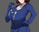 SNS用むっちり大人お姉さん系キャラクター描きます SNSアイコンや壁紙、ヘッダーに最適な一枚をお作りします イメージ1