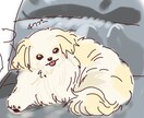 プレゼント・アイコン等❣️愛犬のイラスト描きます 可愛い愛犬を漫画イラストのようなタッチであなたの元へ！ イメージ4