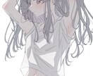 目を引く女の子のイラストを作成します 白やグレーみのある低彩度なイラストで空気感を表現 イメージ4