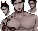 厚塗りでお客様好みのイケメンを描きます 顔から腰辺りまでのイケメンを描きます！筋肉描くのが得意です。 イメージ2