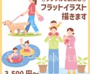 フラットでシンプルな人物イラスト作成します ビジネスや教育にも◎文章を引き立てる、安心感のあるイラスト イメージ1
