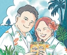 あたたかい雰囲気のウェルカムボードを描きます データお渡し!結婚式アイテム・プレゼントにも。 イメージ1