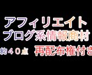 ブログ、アフィリエイト系情報商材約40点提供します 再配布権付き、ブログ、アフィリエイト系ノウハウ情報商材提供！ イメージ1