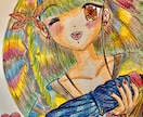 あなたのオリジナルヒロイン手描きします 全てアナログ手描き、色鉛筆仕上げでお届けします。 イメージ3