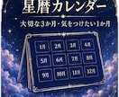 1年の運勢★あなた専用の星暦カレンダーを作ります 約10,000字| 1年の動く時・待つ時が月ごとに分かります イメージ9