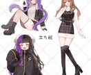 サムネ/動画内イラスト/立ち絵等描きます 歌い手様VTuber様の活動イラスト全般受付中！ イメージ4