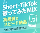 Short・TikTok向け歌ってみたMIXします ２本で5000円！サビのみMIX最短即日納品も可能です イメージ1