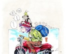 独特な手描きイラストお描きします 絵柄が変わったイラストをお描きします。 イメージ1