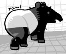 ペットのグレーのデフォルメイラストを描きます デフォルメした絵はこちらで承ります！ イメージ3
