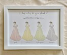 結婚式ドレス色当てクイズの用紙♡を作成します ドレスの色はご自由にお選び頂けます♪ イメージ5