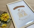 手書きの素敵なウェルカムボード作成します お二人の写真を元に描き、額に入れてお送りします！ イメージ6