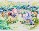 絵本風動物のアイコンをお描きします 水彩、デジタルどちらでも対応可能！素敵な癒しをお届けします イメージ5