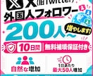 補償付き！Xの外国人フォロワー200人〜増やします 安すぎないのが安心の証拠！10日間の無料補償付きです イメージ11