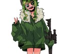 かわいい女の子のイラスト描きます 可愛い物好きの方を満足させます！任せてください！ イメージ1