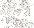 シンプルかわいい♡線画イラスト描きます 商用OK！似顔絵OK！使いやすいイラスト描きます！ イメージ6