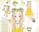 Vtuberキャラデザからモデリングまで制作します SDやLive2D立ち絵やパーツ分けのみでもOK！ イメージ2