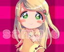 アイコン・イラスト　かわいい女の子イラスト描きます 商用OK！3つの絵柄！シンプルで印象に残る色使い！ イメージ1