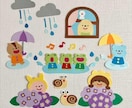 6月 保育園 幼稚園 教室飾り作ります 梅雨の季節にぴったりな、あじさい等の壁面飾りです イメージ1