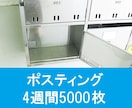 4週間でチラシ5000枚ポスティングします ちょっと多めにチラシを配りたい人に…宣伝のお手伝いします！ イメージ1