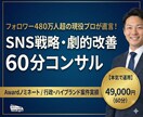 総フォロワー480万人がSNSの劇的改善策をします 総勢480万人の現役プロが直言！SNSの迷走を断つ劇的60分 イメージ1