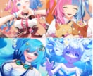 クオリティの高いアイコンイラスト制作します 歌ってみたMV、キービジュ、サムネ、グッズ、挿絵などにも！ イメージ2