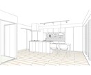 建築デザイナーがおしゃれな手書き風パース作成します BIMによる3次元データで正確な寸法・サイズ感で表現します。 イメージ1
