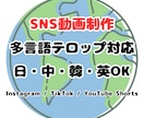 台湾人クリエイターが多言語SNS動画を制作します 海外向け多言語テロップ付き（日・中・韓・英）動画を制作します イメージ1