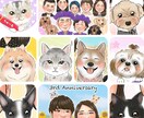 大切なペット(犬 猫 うさぎ 等)の似顔絵描きます かわいいく優しくあたたかい似顔絵です。家族と一緒にもどうぞ♩ イメージ6