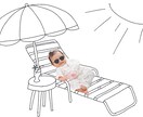 寝相らくがきアート＊お子様の写真にイラスト描きます お子様の成長を寝相らくがきアートで思い出にしませんか？ イメージ1