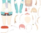 イラストをLive2Dに最適化なパーツ分けをします Live2DのVtuberモデル制作の実績あり。 イメージ1