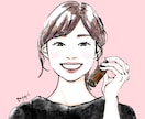 30代以上の大人女性に人気。上品なアイコン描きます シンプルで優しいタッチの似顔絵☆ニュアンスある線画と水彩 イメージ1