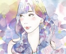 お写真から｜透明感のある水彩似顔絵を制作します にじむ色合いで、やさしく印象に残る一枚に仕上げます イメージ5
