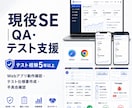 現役SEがテスト仕様書に沿ってテスト実施します OK・NG判定から不具合報告まで対応します イメージ1