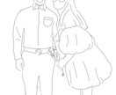 お気に入りの写真をシンプルな線画に作成します シンプルなデザインがお好みの方にオススメです！結婚式にも◎ イメージ6